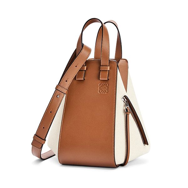 【ロエベ】新作◇smallハンモック 偽物 キャンバス&カーフ A538S35X27